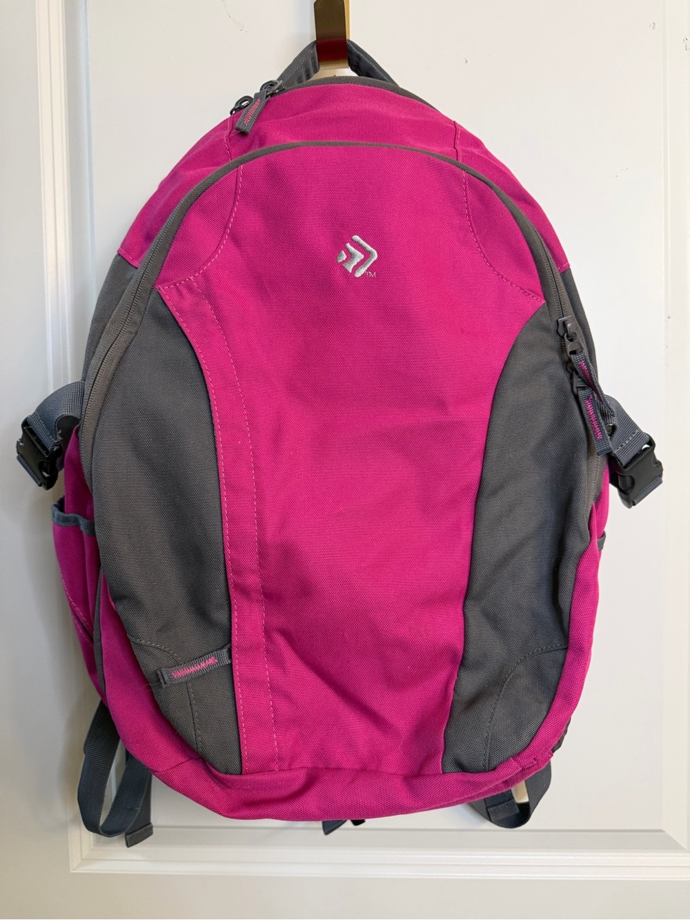 Pink and Gray Women's Backpack - Durable Everyday Bag